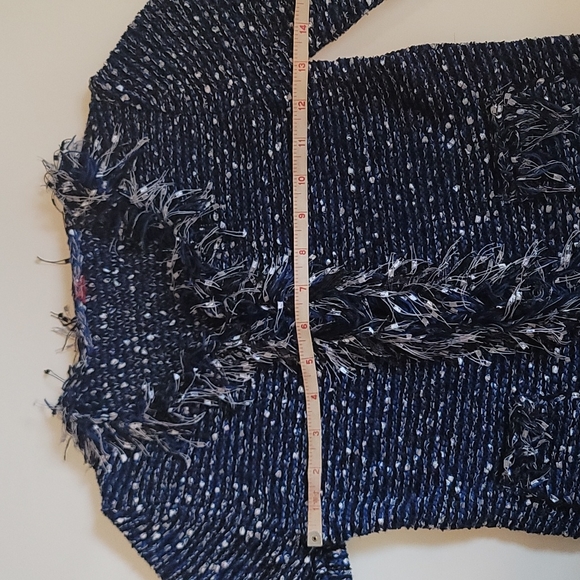 Olsen Europe Fringe Knitted Tweet Cardigan - Picture 7 of 8